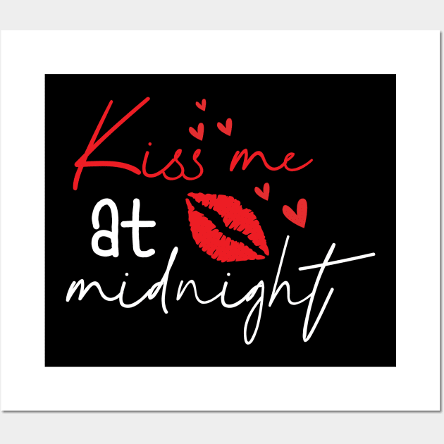 Kiss Me At Midnight Wall Art by MZeeDesigns